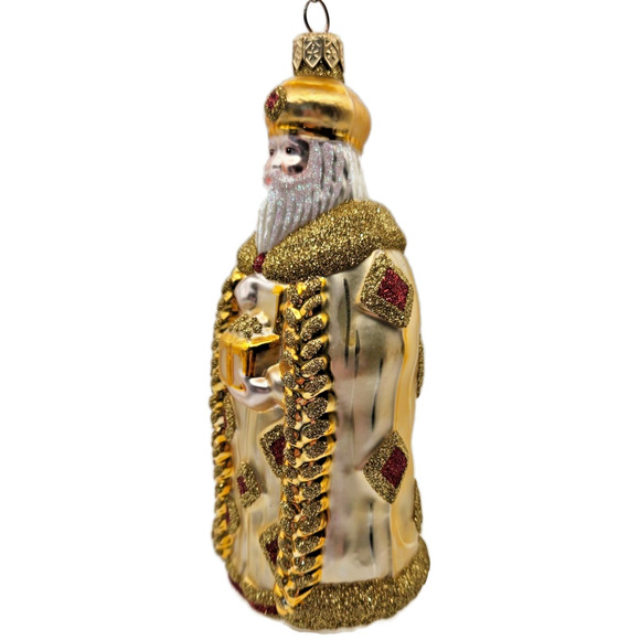 Patricia Breen Bijoux Santa Claus Red Squares Christmas Tree Holiday Ornament - Picture 4 of 10